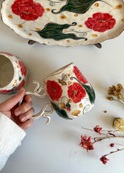 Bumblebee and Red Poppy Mug