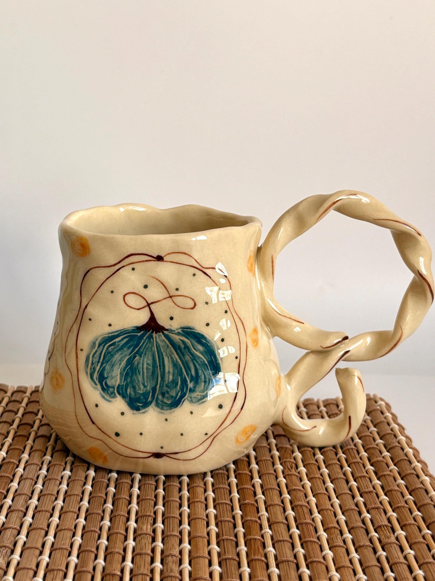 Colorful Pumpkin in Framed Mug