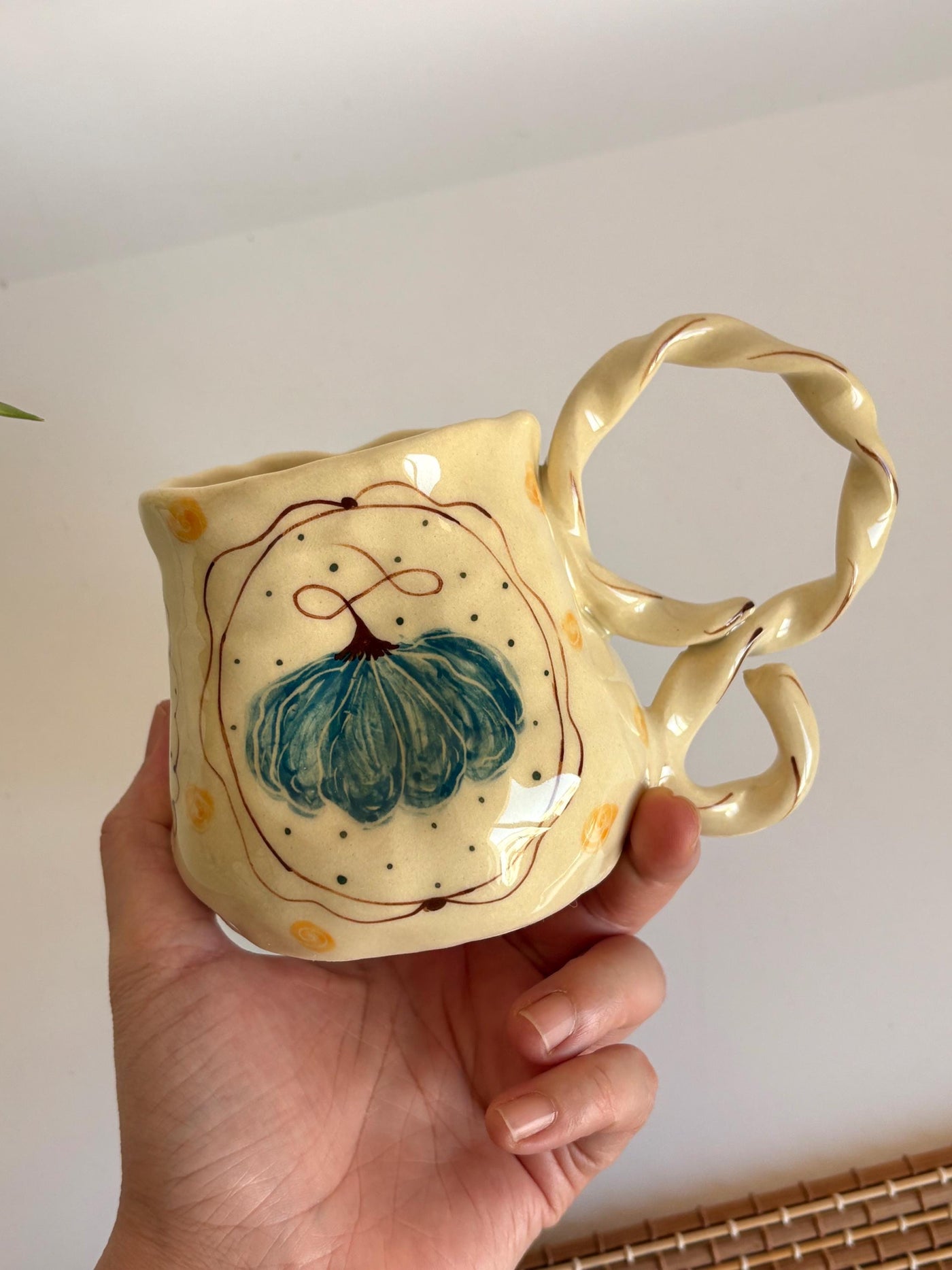 Colorful Pumpkin in Framed Mug