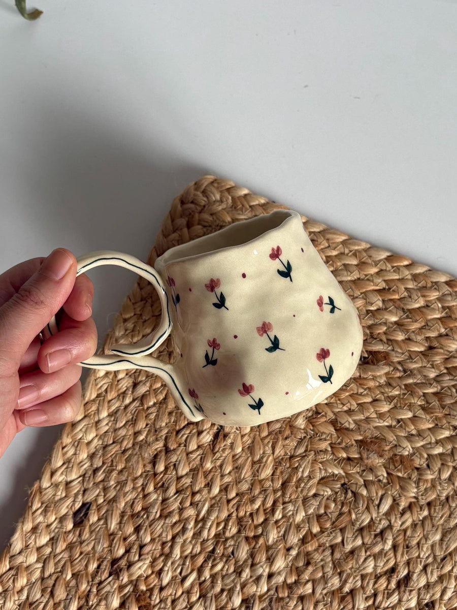 Lilac Tulips Floral Mug