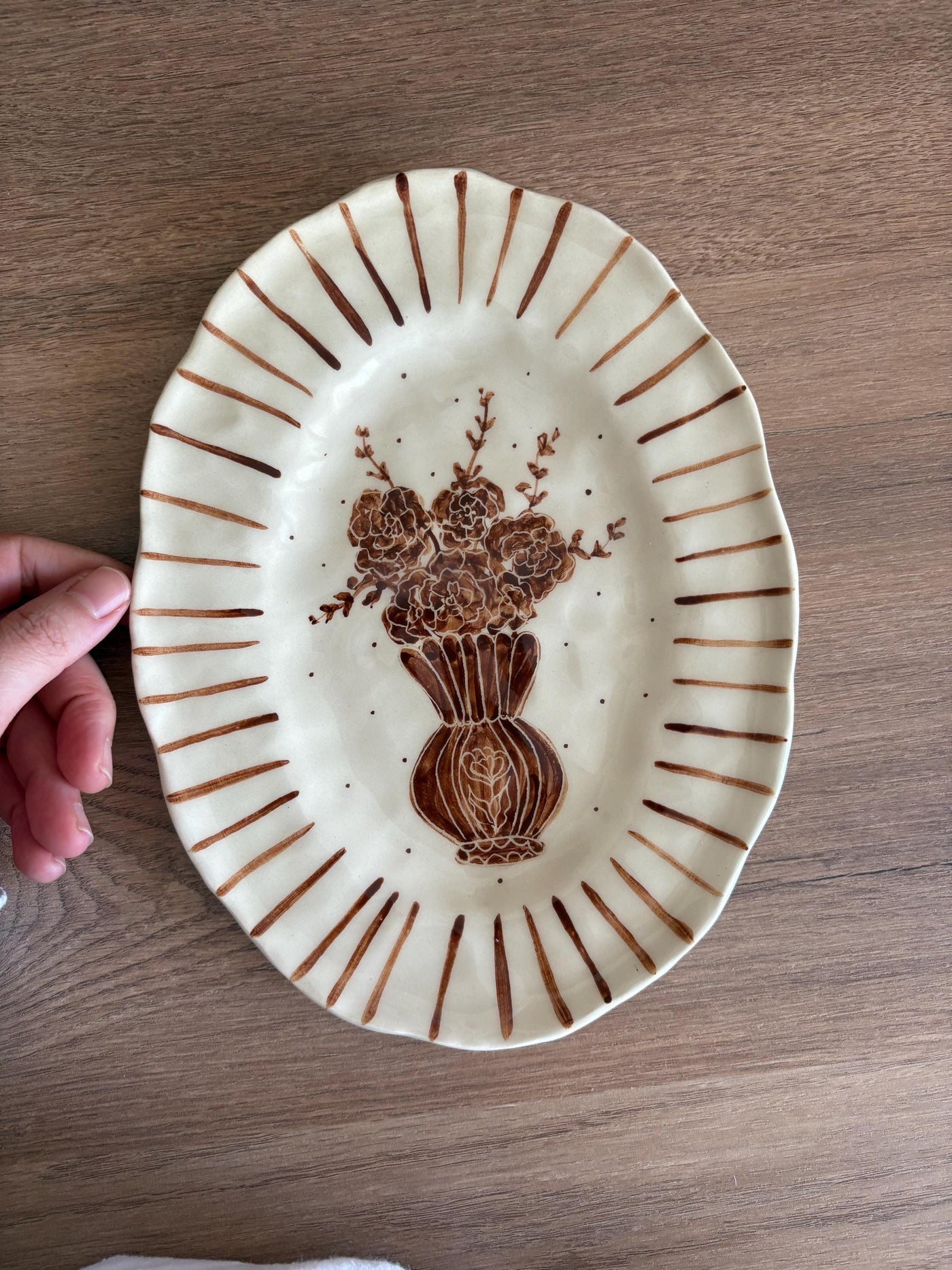 Vintage Floral Plate