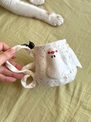 Hippie Ghost and Black Cat on the Handle