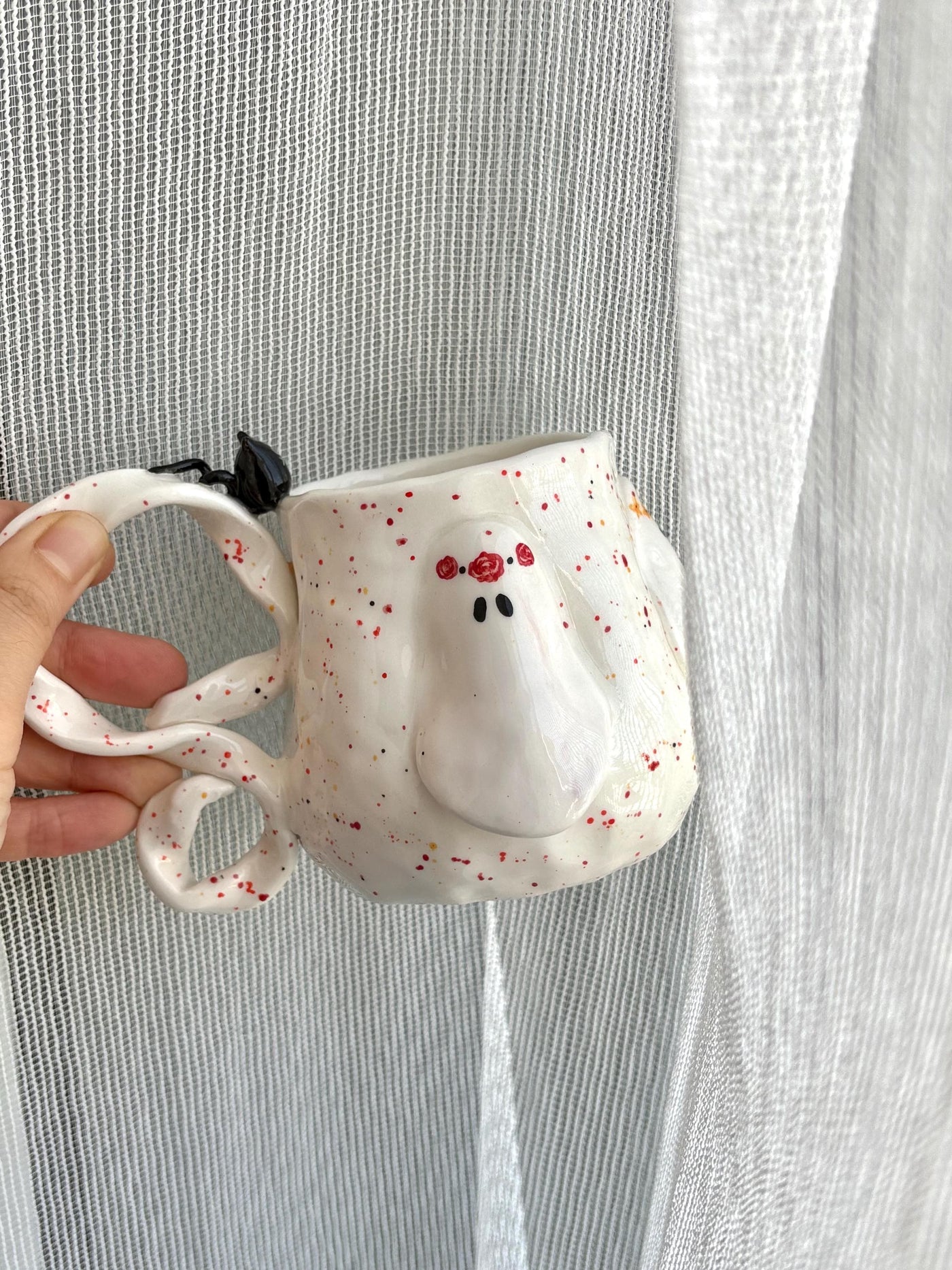 Hippie Ghost and Black Cat on the Handle