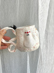 Hippie Ghost and Black Cat on the Handle