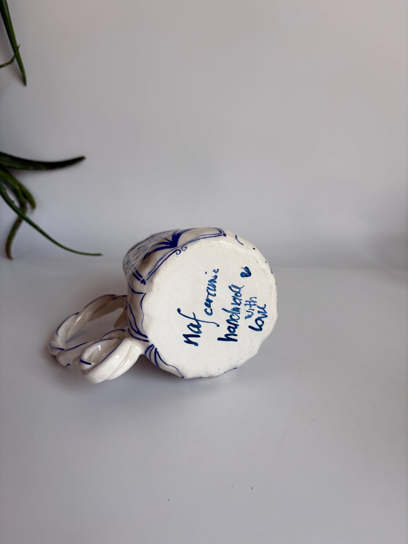Unique Blue Flower Coffee Mug