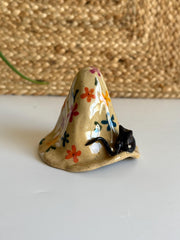 Ghost with Black Cat Incense Holder,