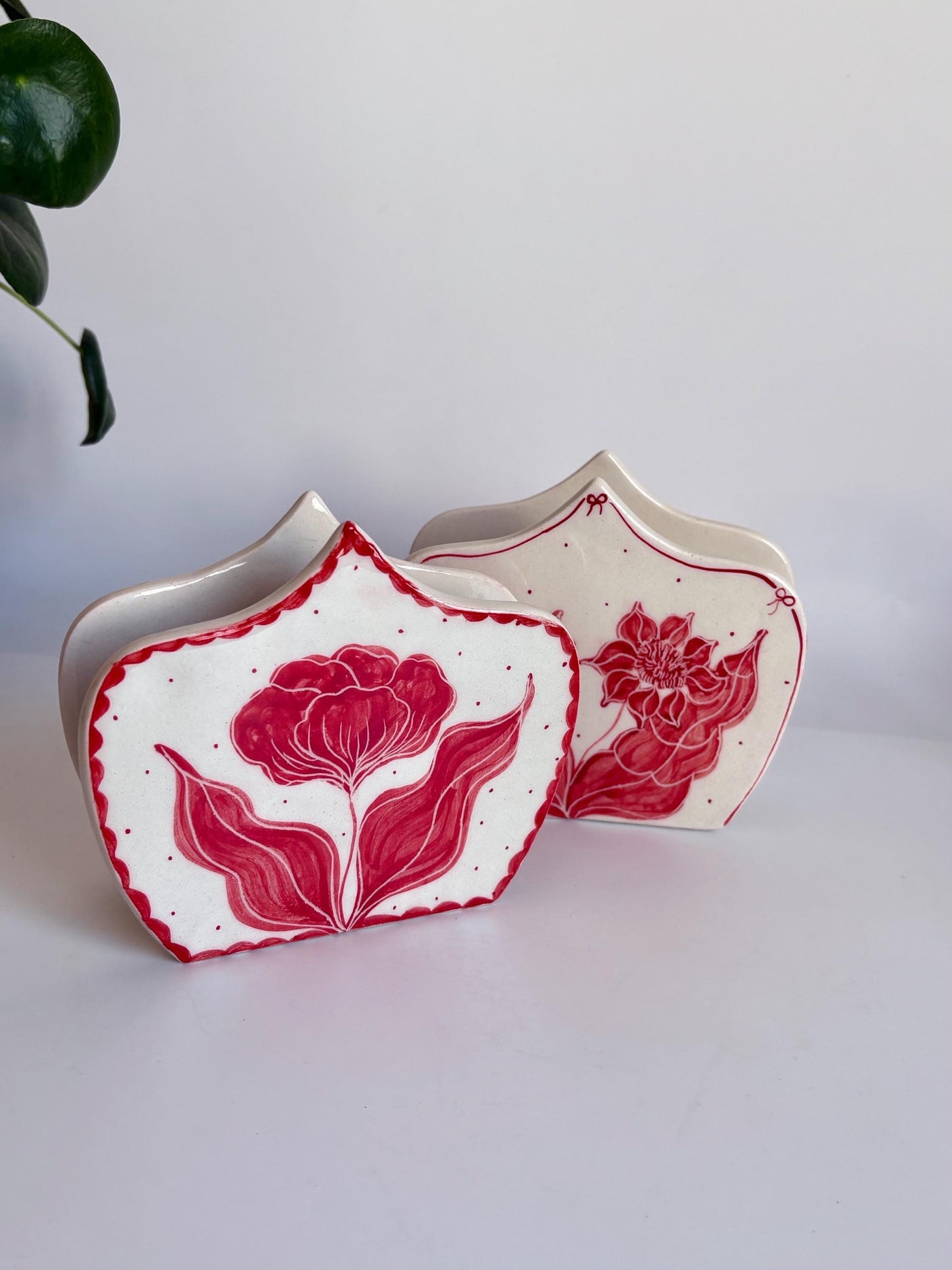 Red Tulip Napkin Holder