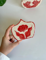 Red Tulip Napkin Holder