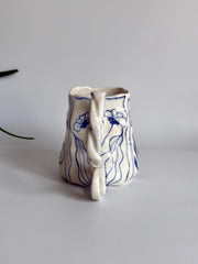 Unique Blue Flower Coffee Mug