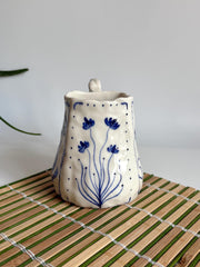 Unique Blue Flower Coffee Mug