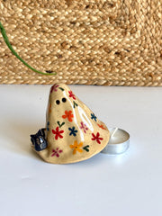 Ghost with Black Cat Incense Holder,