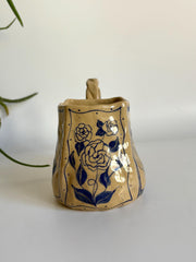 Rustic Blue Floral Mug