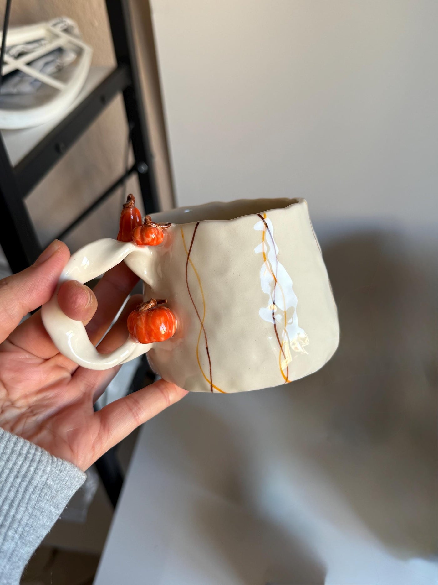 Mini Pumpkins on Handle Fall Mug
