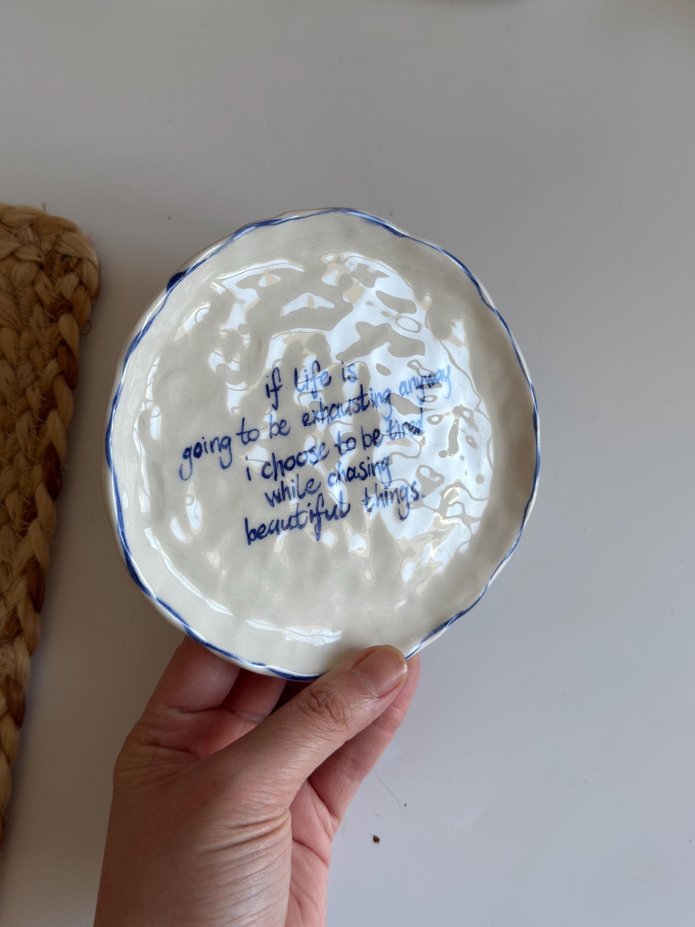Affirmation Jewelry Holder, Plate