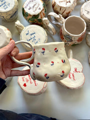 Cute Minimalist Poppy Flower Mug
