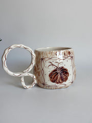Brown Pumpkin in Framed Mug
