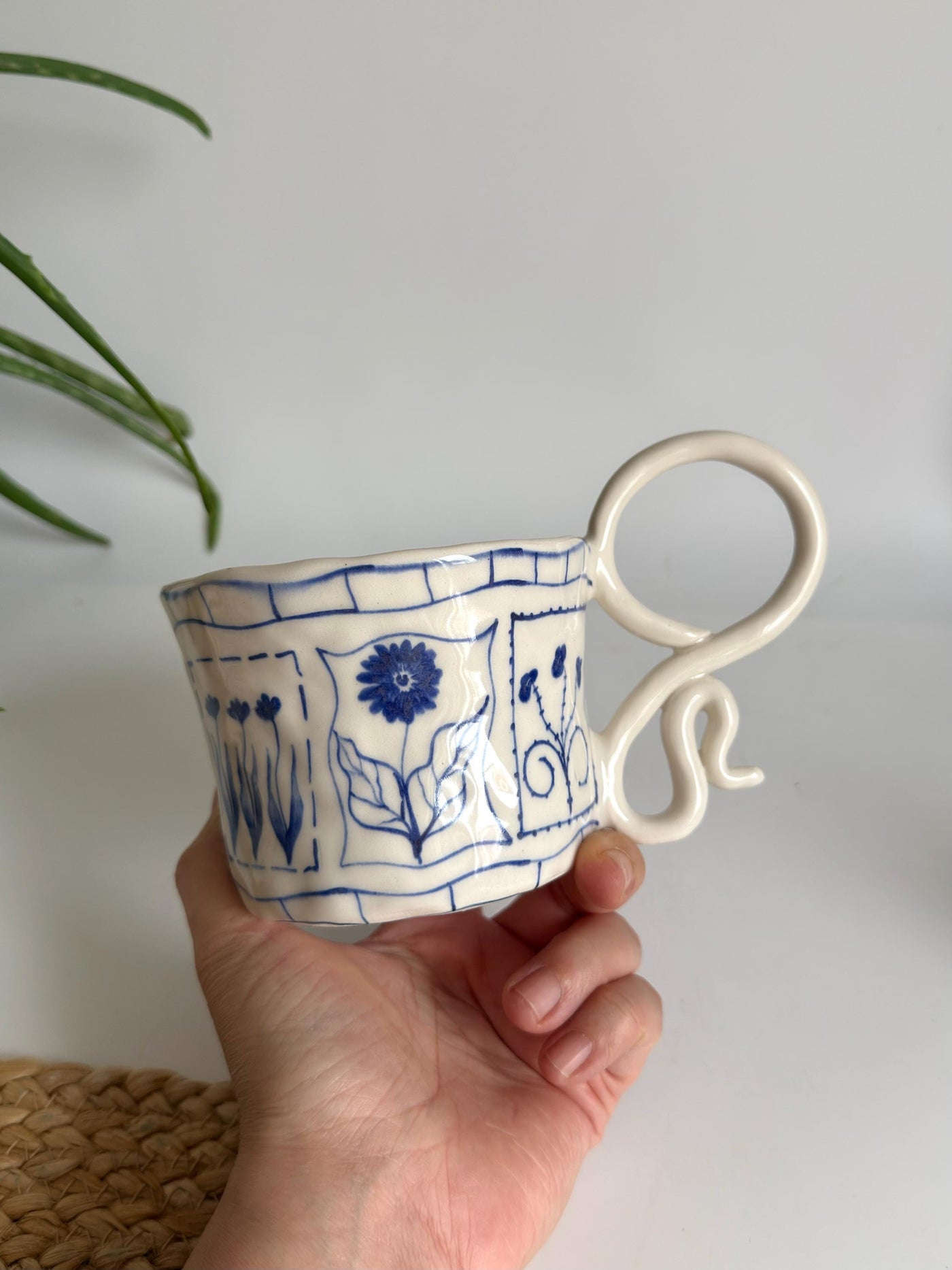 Blue Flowers, Inspired by Tarot Cards Mug