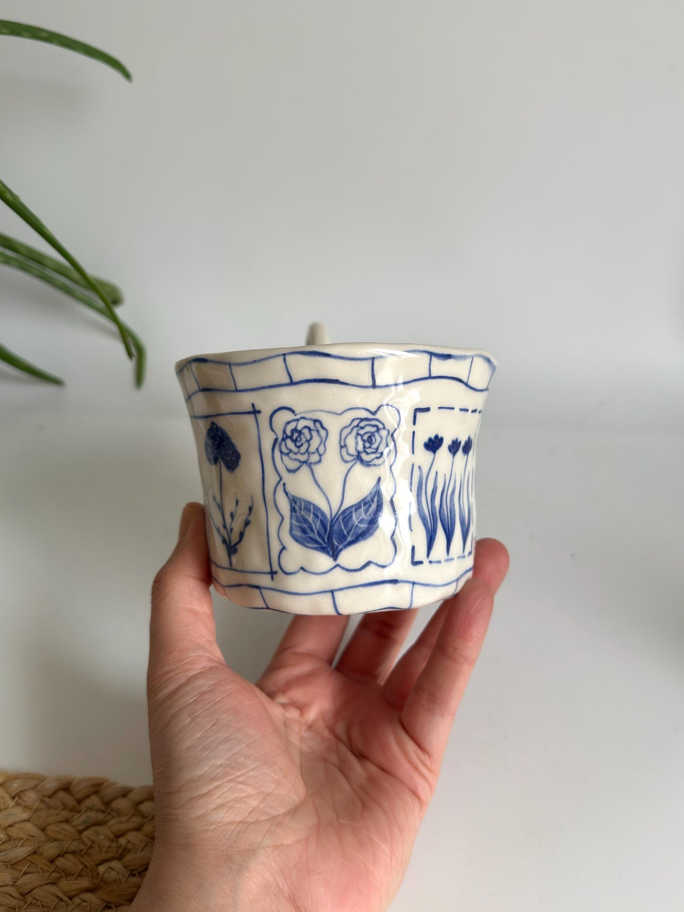 Blue Flowers, Inspired by Tarot Cards Mug
