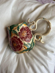 Burgundy Floral Mug