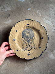 Water Globe Featuring a Ballerina and Roses Plate