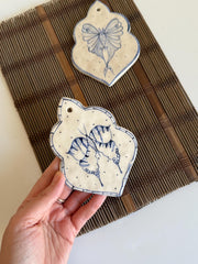 Blue and White Butterflys Wall Hanging