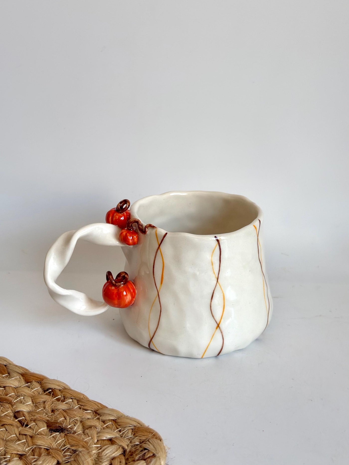 Mini Pumpkins on Handle Fall Mug