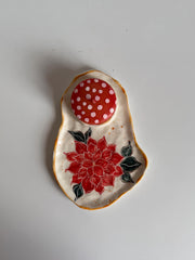 Poinsettia Flower Candle Holder