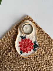 Poinsettia Flower Candle Holder