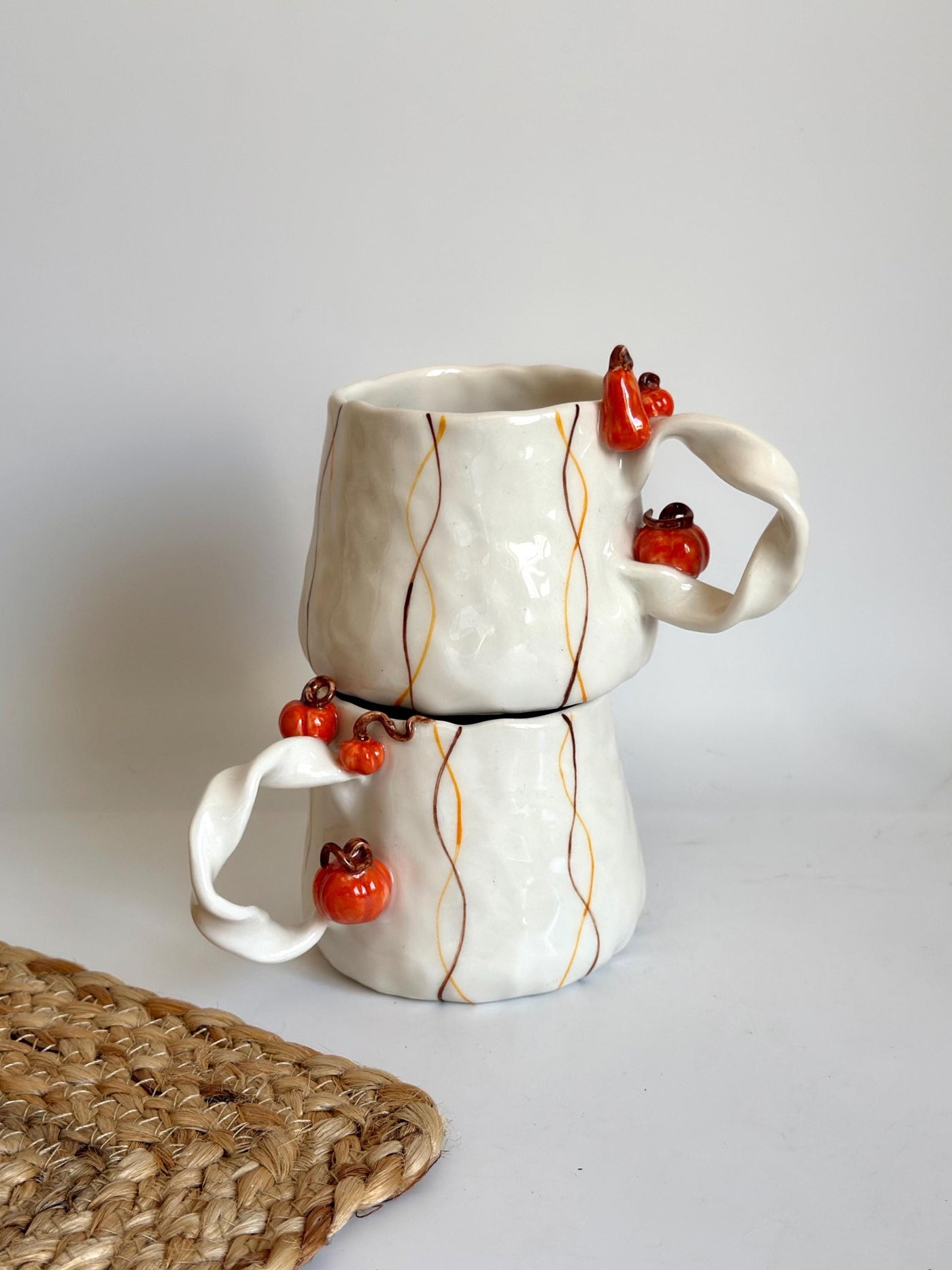 Mini Pumpkins on Handle Fall Mug