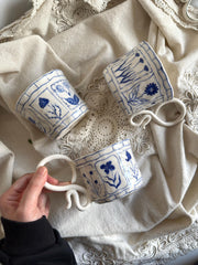 Blue Flowers, Inspired by Tarot Cards Mug
