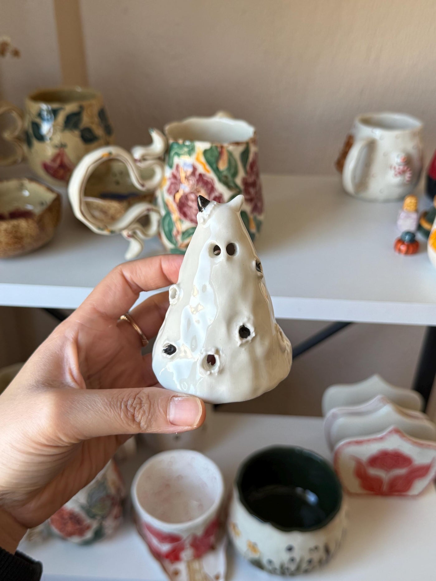 Cat Ghost Incense Holder