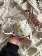 Personalized Cute Floral Minimalist Mug / Write