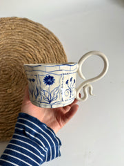 Blue Flowers, Inspired by Tarot Cards Mug