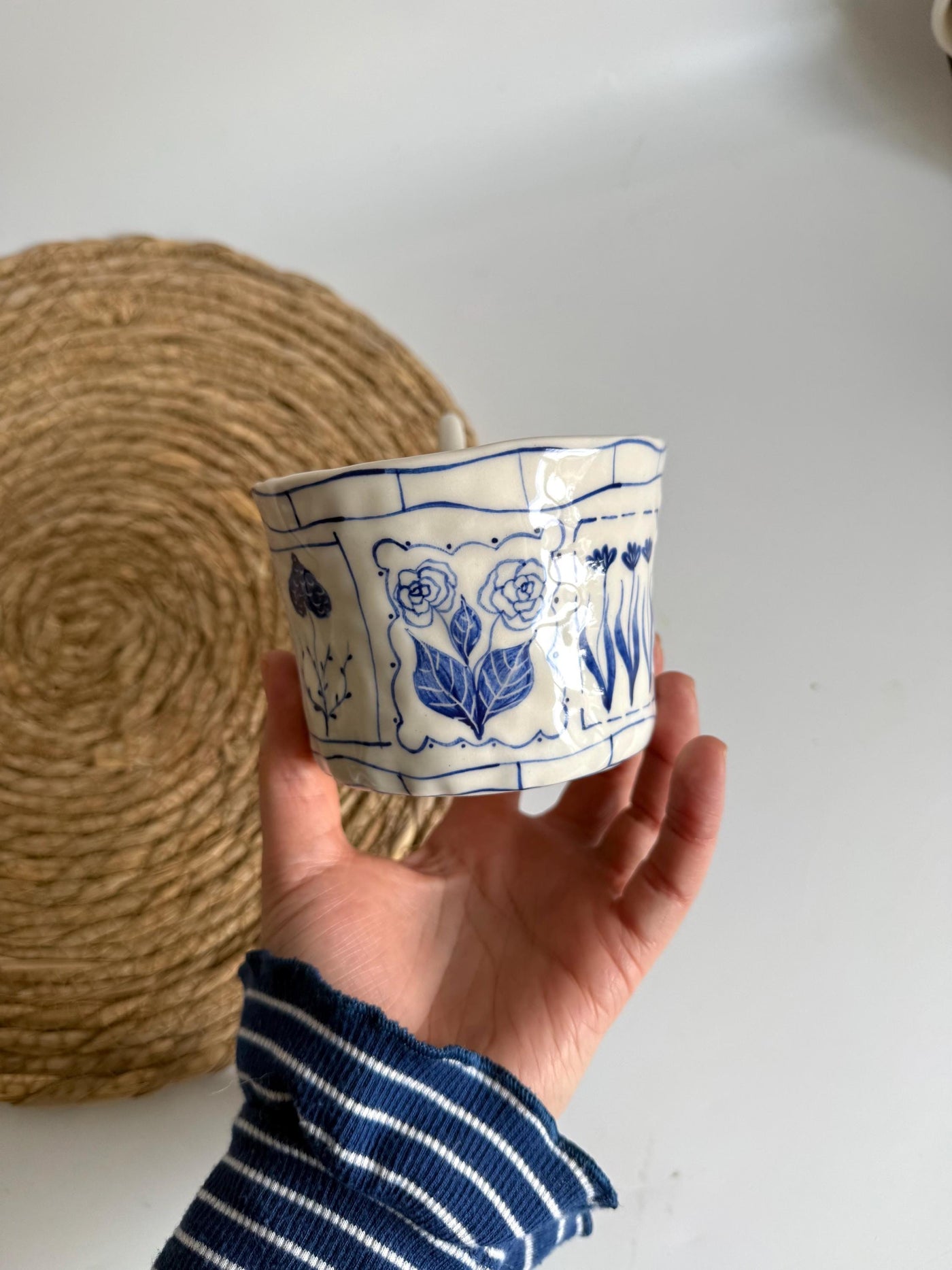 Blue Flowers, Inspired by Tarot Cards Mug
