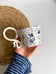Blue Flowers, Inspired by Tarot Cards Mug