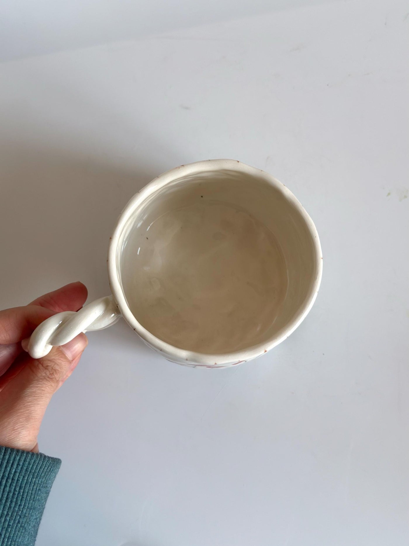 Wildflower Twisted Handle Mug