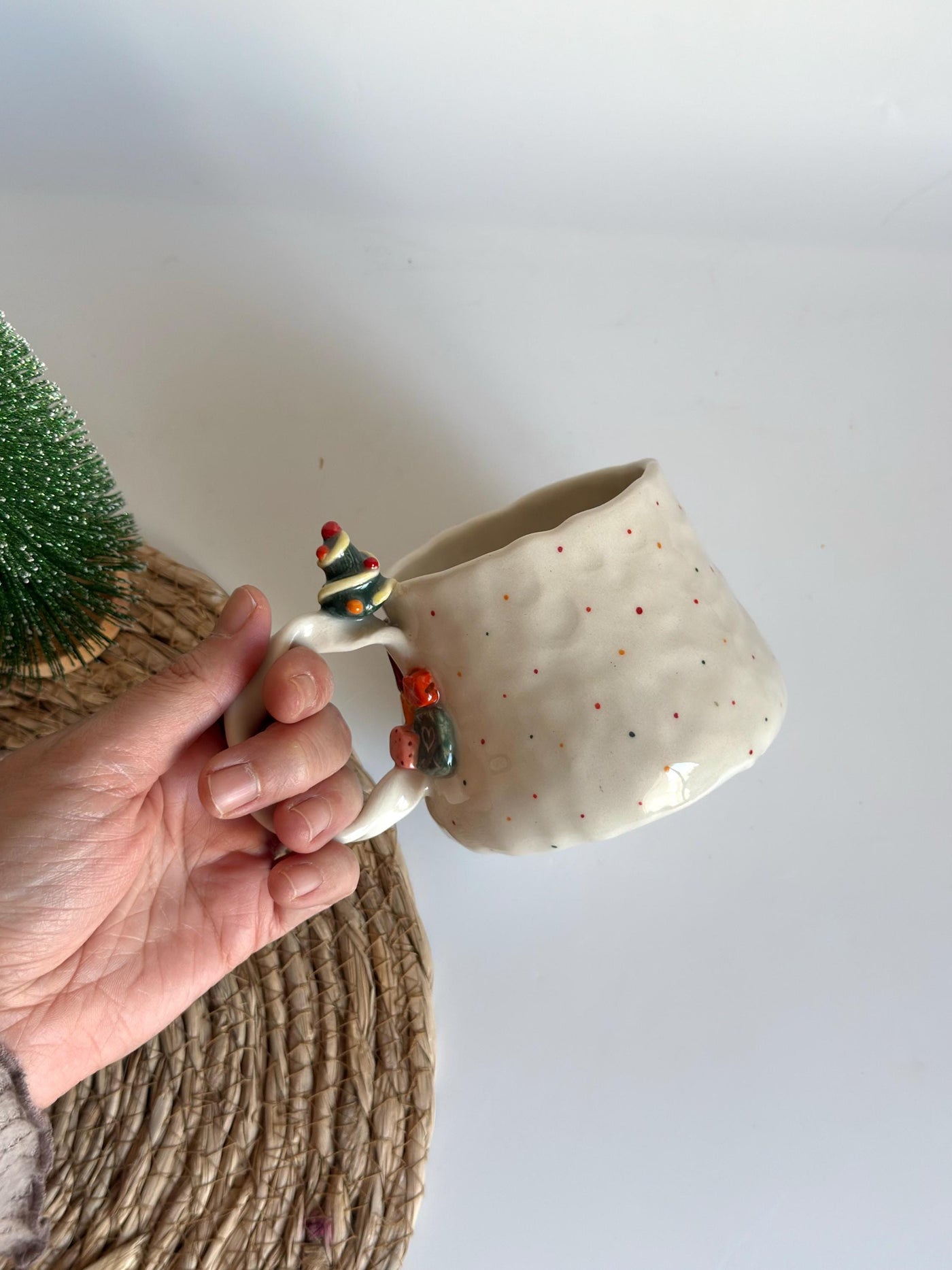 Christmas Tree on Handle Mug