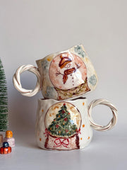 Snowman - Christmas Snow Globe Mug