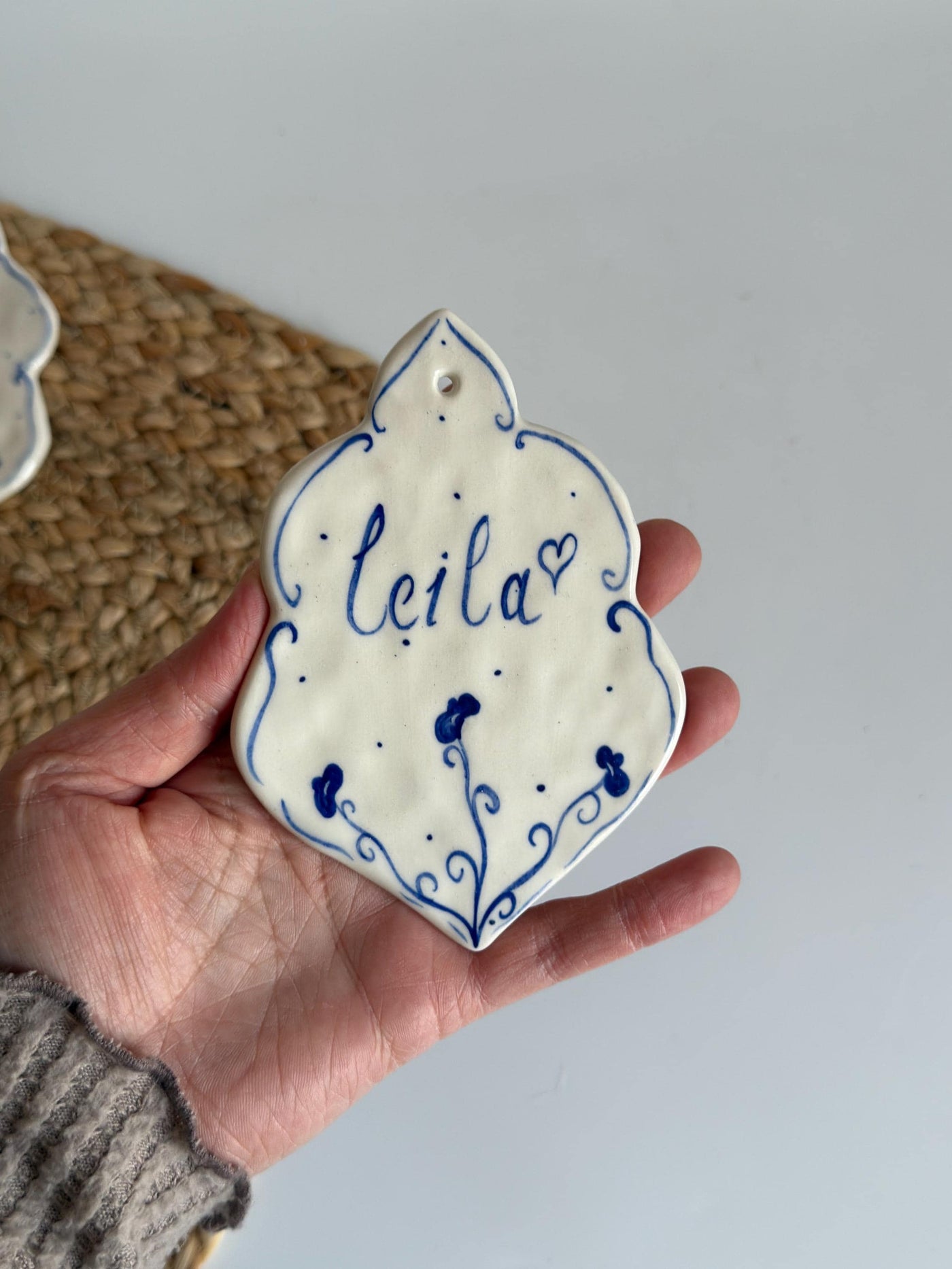 Personalized Blue Ornament