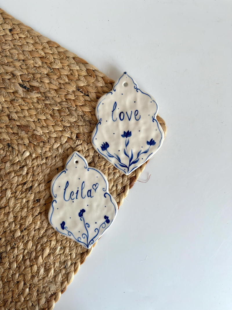 Personalized Blue Ornament