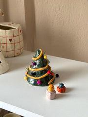 Tiny Christmas Tree and Gift Packages Decoration Objects