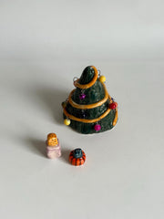 Tiny Christmas Tree and Gift Packages Decoration Objects