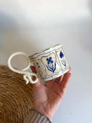 Blue Flowers, Inspired by Tarot Cards Mug