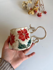 Poinsettia Flowers Mug