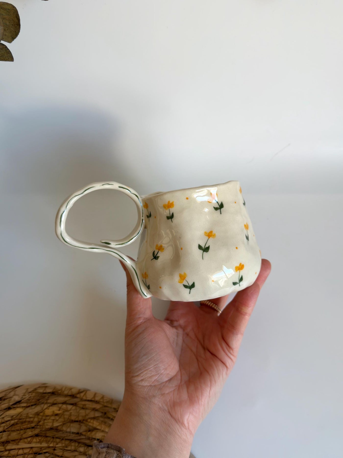 Yellow Tulips Minimalist Mug