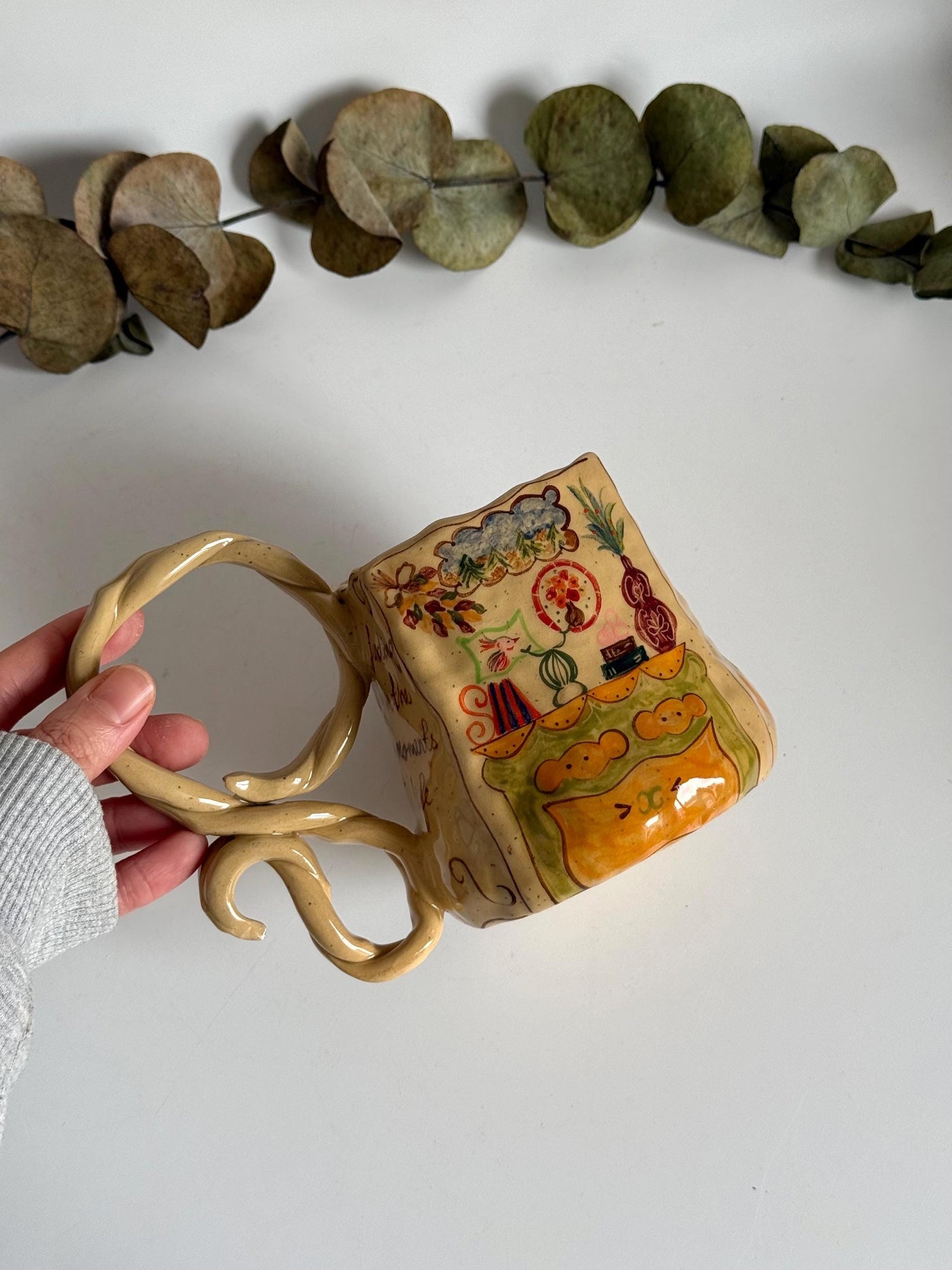 Whimsical Handle Mug