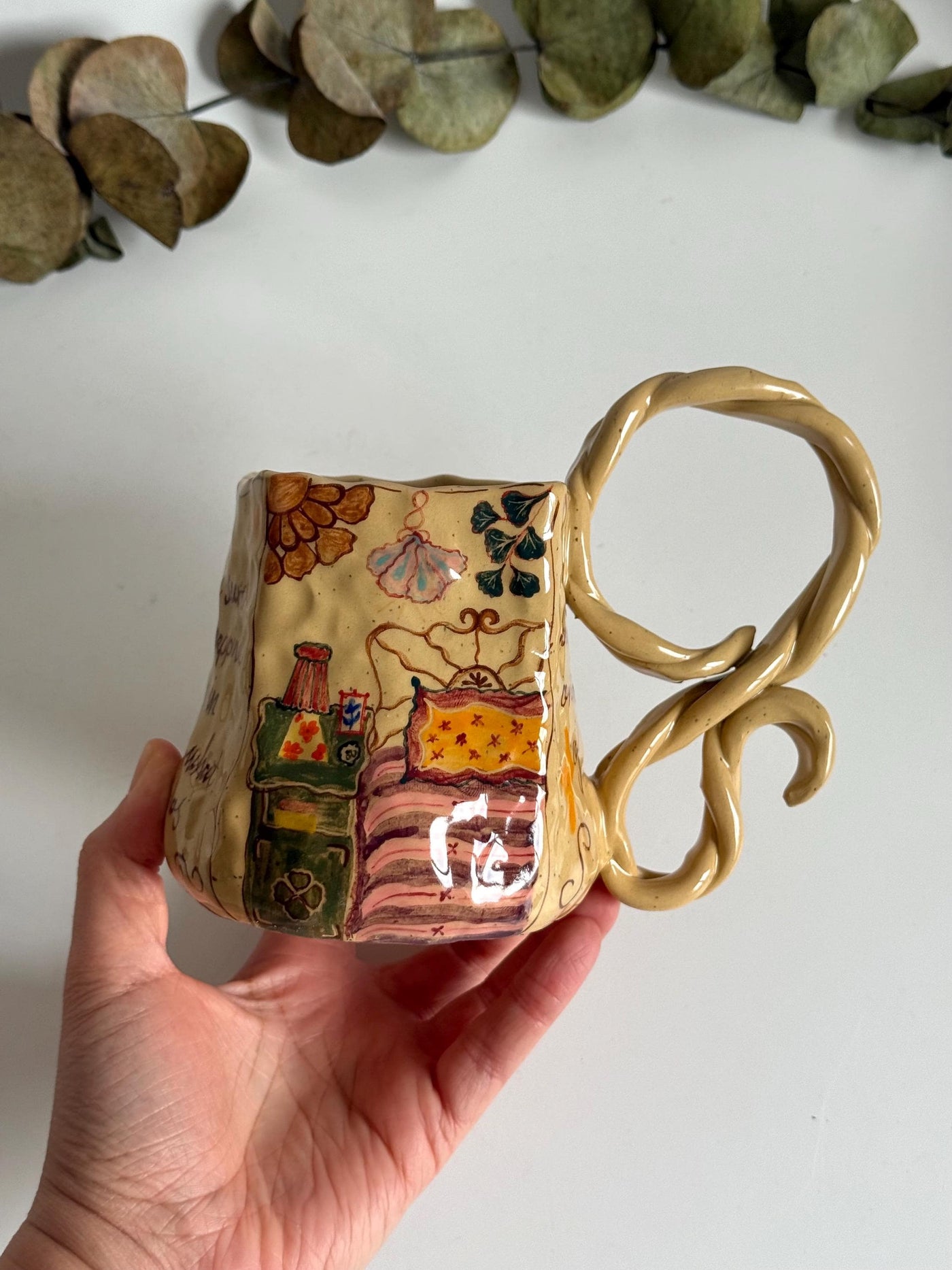 Whimsical Handle Mug