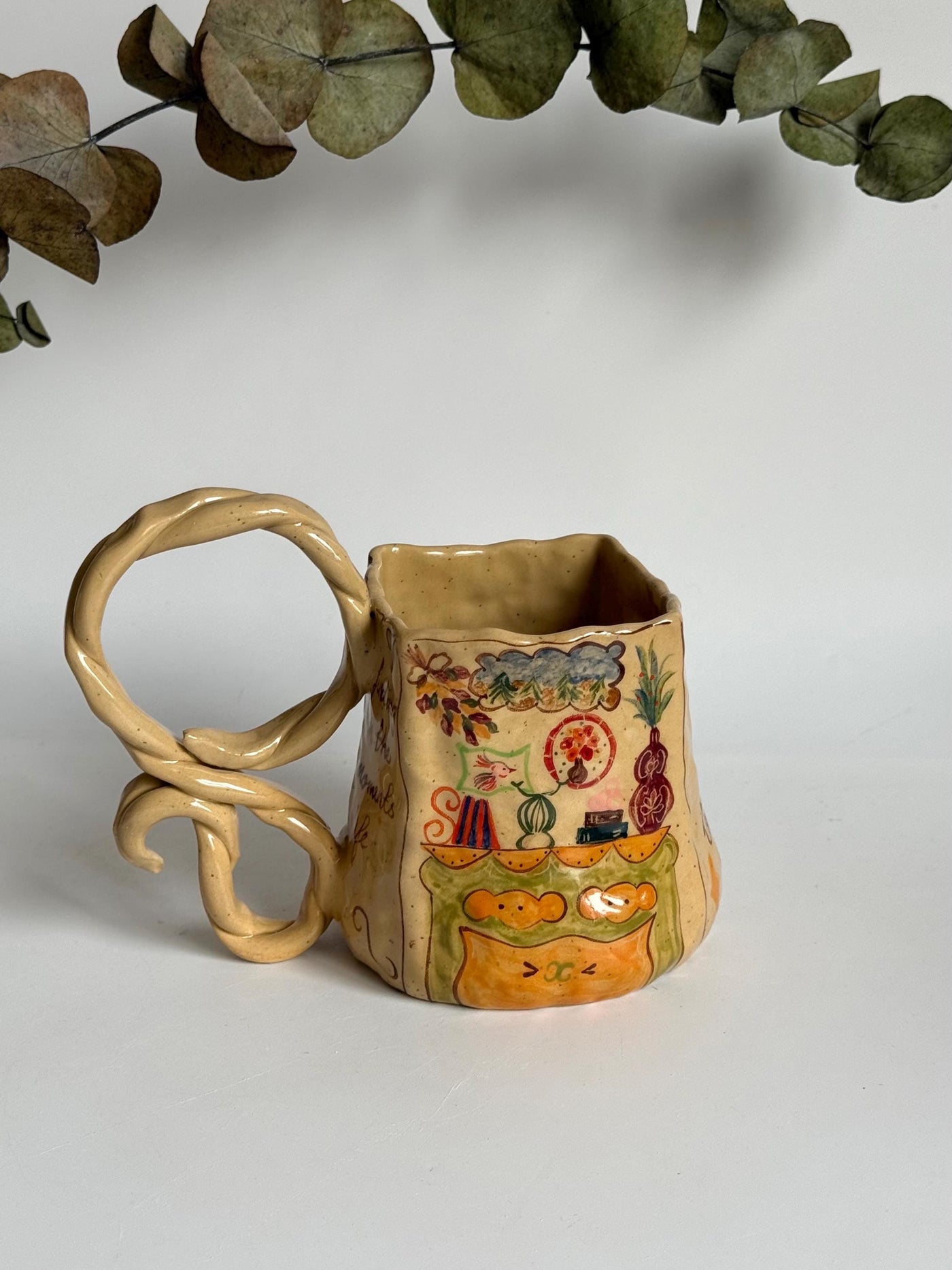 Whimsical Handle Mug