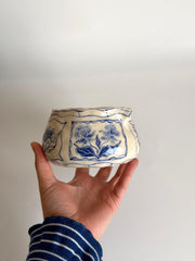 Blue Floral Matcha Bowl