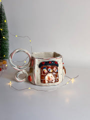 Christmas Theme Fireplace Mug